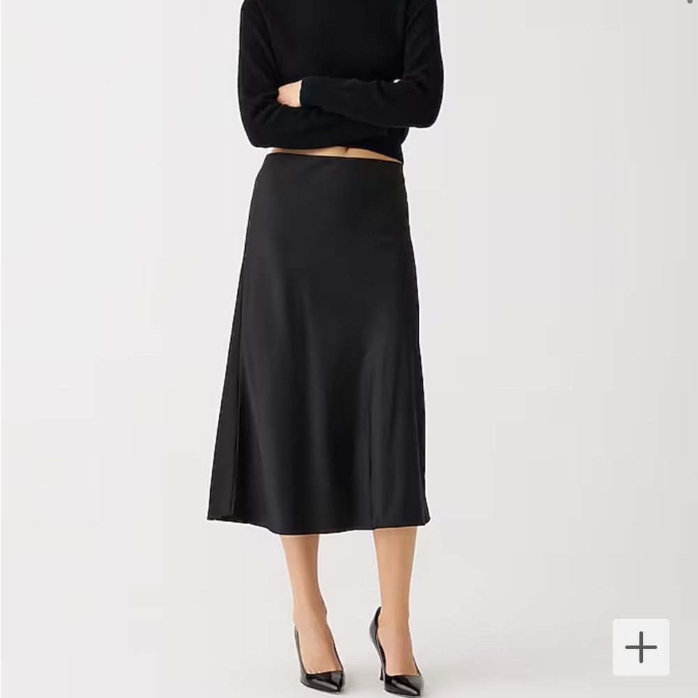 J.Crew black Gwyneth slip skirt